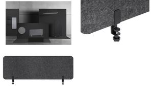 ARCHYI. Tisch-Trennwand Akustik Sculpo, 1.400 x 400 x 33 mm