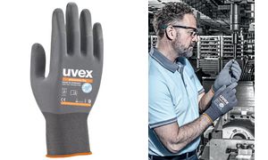 uvex Arbeitshandschuh phynomic lite, Gr. 05, grau