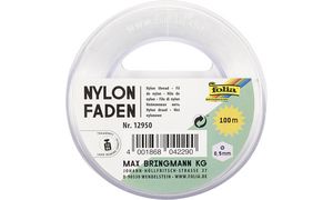 folia Nylonfaden auf Spule, 0,5 mm x 100 m, transparent