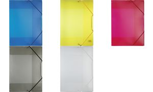 folia Eckspannermappe, PP, DIN A4, farbig sortiert