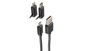 Kabel: USB-A - Micro USB / USB-C