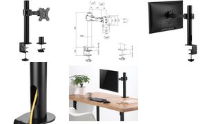 LogiLink TFT-/LCD-Monitorarm, Armlnge: 199 mm, schwarz