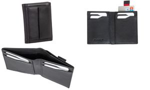 Alassio Kreditkartenbörse mit Münzfach und RFID, schwarz