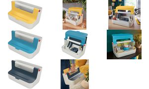 LEITZ Mobile Aufbewahrungsbox Cosy, hellgrau/gelb