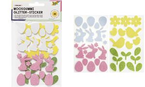 folia Moosgummi Glitter-Sticker 