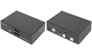 DIGITUS KVM Switch, 2-Port, Single-Display, 4K, HDMI