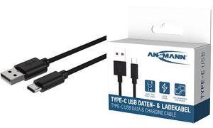 ANSMANN Daten- & Ladekabel, USB-A - USB-C Stecker, 1,0 m