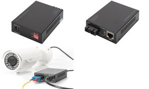 DIGITUS Gigabit PoE Medienkonverter, RJ45 / SC, SM, PSE