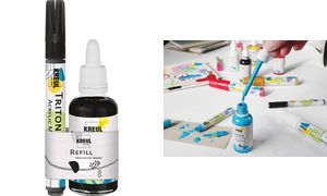 KREUL Refill TRITON Acrylic Marker, edge Schwarz Set