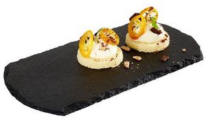 Schiefer-Servierplatten, rund