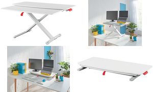 LEITZ Sitz-Steh Workstation Ergo Cosy, ausziehbar, hellgrau