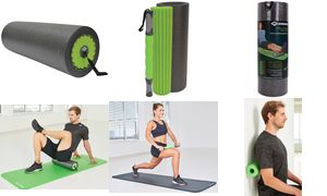 SCHILDKRT 3in1 Faszien- und Massagerolle, schwarz/grn