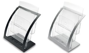 deflecto Prospekthalter Contemporary, DIN A4, schwarz