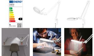 LogiLink LED-Lupenleuchte, mit Tischklemme, wei?