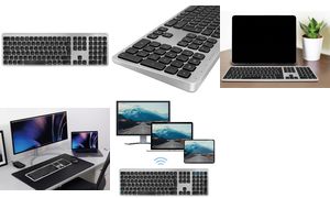 LogiLink Bluetooth Multi-Device Tastatur, silber