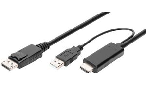 DIGITUS 4K HDMI Adapterkabel - HDMI auf DisplayPort, 2,0 m