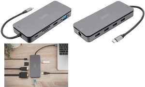 DIGITUS USB-C Dockingstation mit SSD Enclosure, 11-Port