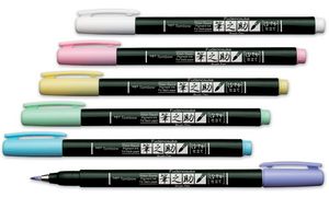 Tombow Kalligraphie-Stift Fudenosuke Pastel, wei (white)