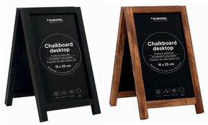 EUROPEL Kreidetafel Tischaufsteller, Mini, schwarz