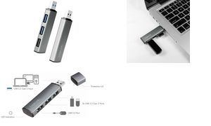 LogiLink USB 3.2 Gen2 Hub, 3 Port, alu