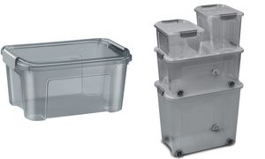CEP Aufbewahrungsbox SHADOW, 13 Liter, transparent rauchgrau