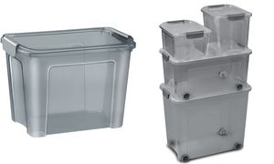 CEP Aufbewahrungsbox SHADOW, 18 Liter, transparent rauchgrau