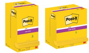 Post-it Super Sticky Notes Haftnotizen, 76 x 76 mm, gelb