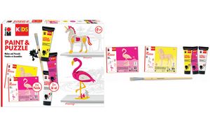 Marabu KiDS Paint & Puzzle Set Little Artist, Flamingo
