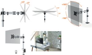 DURABLE Monitorhalterung SELECT fr 1 Monitor, Klemme