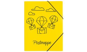 PAGNA Postmappe, DIN A4, PP, gelb, mit Motivdruck