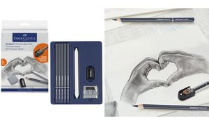 FABER-CASTELL Zeichenset GOLDFABER CHARCOAL, 8-teilig