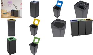 ALBA Wertstoffsammelbox fr Papier, schwarz/blau, 50 Liter