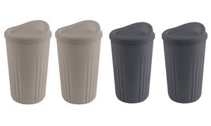 APS Mehrwegbecher-Set TO GO, 0,4 Liter, anthrazit