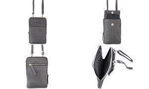 PRIDE&SOUL Smartphone-Umhngetasche LORIS, Leder, grau