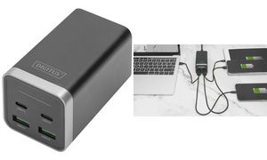 DIGITUS Universal USB-Ladeadapter, 4-Port, 65 Watt GaN