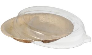 STARPAK Palmblatt-Teller mit Deckel, 2-geteilt, 300 ml