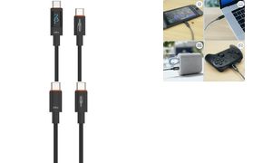 ANSMANN Daten- & Ladekabel mit Display, USB-C - USB-C, 2,0 m