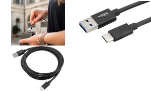 ANSMANN Daten- & Ladekabel, USB-A - USB-C, 2,0 m, schwarz