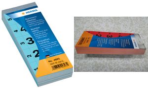 Restposten: HERMA Nummernblock, selbstklebend, 28 x 56 mm,