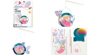 folia Laternen-Bastelset UNDERWATER DREAMS, metallic-blau