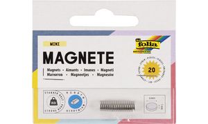 folia Mini-Neodym-Magnet, Durchm.: 6 mm x (H)1 mm, silber