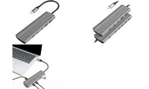 LogiLink USB 3.2 Ultra-Slim-Hub, 10-Port, 2x USB-A, 8x USB-C