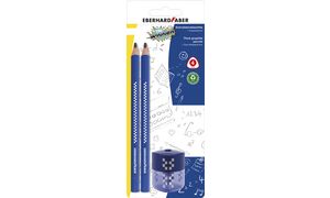 EBERHARD FABER Bleistift-Set TRI WINNER, 2B, blau, 3-teilig