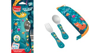 Maped PICNIK Besteck-Set JUNGLE FEVER, 3-teilig, trkis