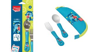 Maped PICNIK Besteck-Set WASCHBR, 3-teilig, blau