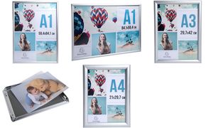 EXACOMPTA Plakatrahmen, DIN A4, silber eloxiert