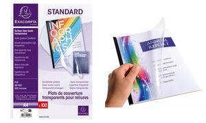 EXACOMPTA Einbanddeckel STANDARD, PVC, DIN A4, transparent